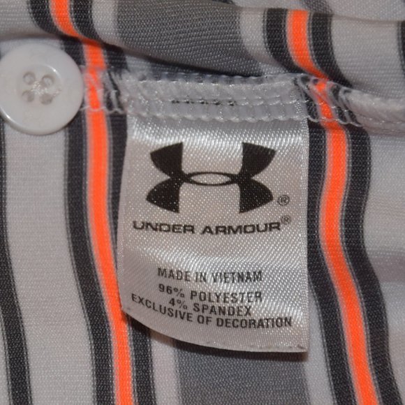 Under Armour Heatgear Loose Striped Polo size XL - Picture 6 of 9